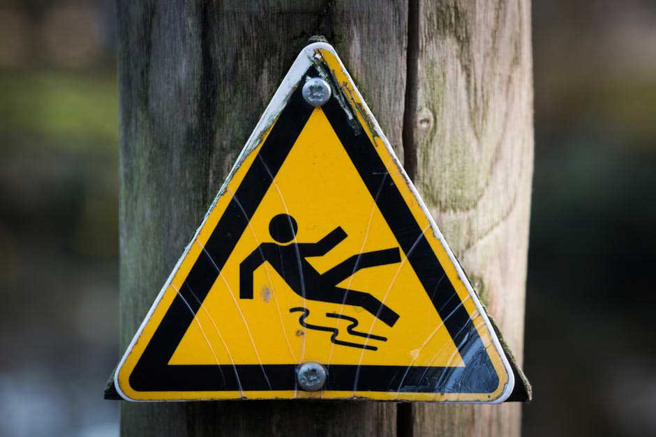 slip and fall sign