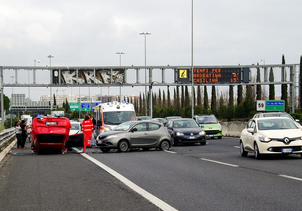 multi-vehicle car accident